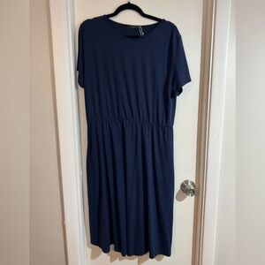NWT Levaca Elegant Navy Blue Women's Dress size XL with pockets